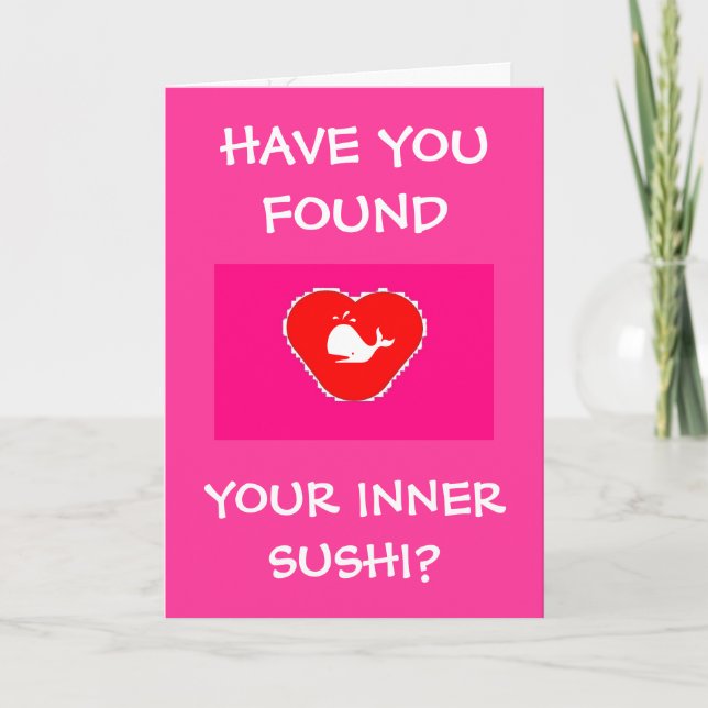 Inner Sushi Valentine's Day Card Feiertagskarte (Vorderseite)