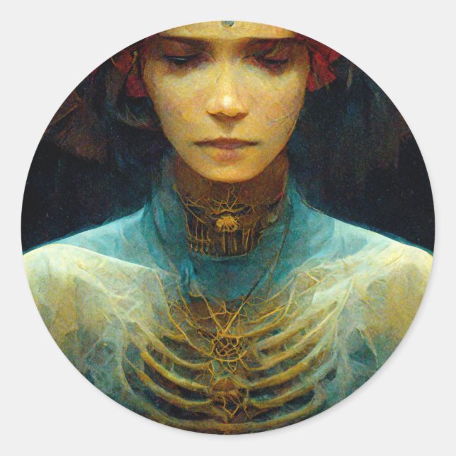 Inner View Fantasy Sci-Fi Runder Aufkleber (Vorderseite)