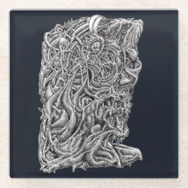 Innerbastman, Tinte zeichnend Glasuntersetzer