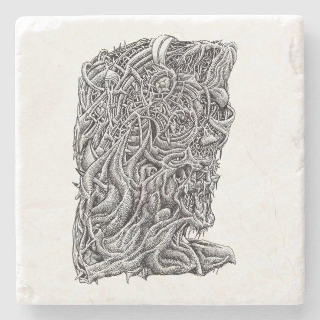 Innerbastman, Tinte zeichnend Steinuntersetzer (Vorderseite)