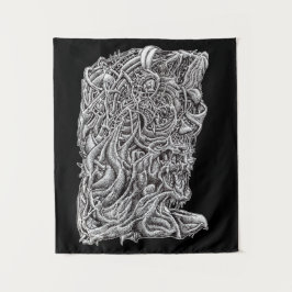 Innerbester, Tinte zeichnend dunkle Tapisserie Wandteppich