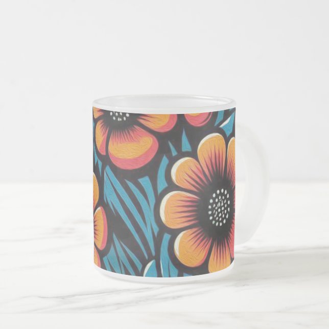 Innere Blüte Mattglastasse (VorderseiteRechts)