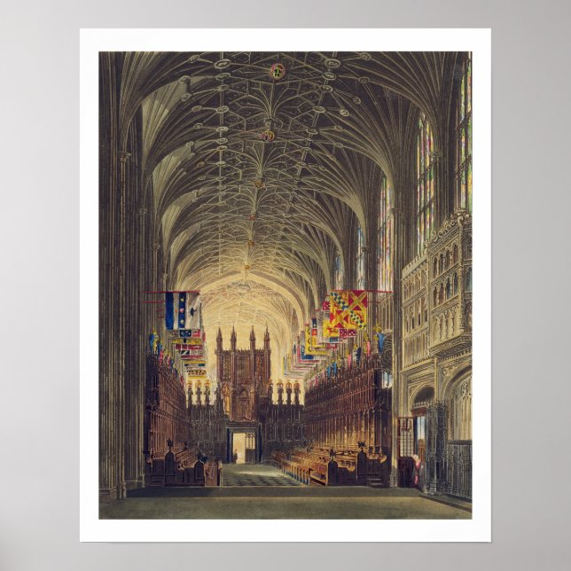 Innere der Kapelle St. George, Schloss Windsor, f Poster (Vorne)