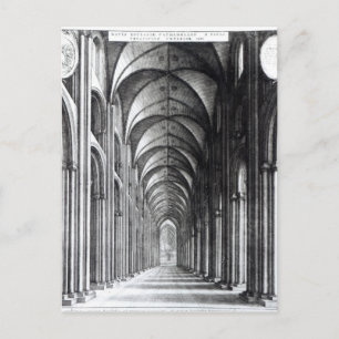 Innere der Nave von St. Paul's, 1658 Postkarte