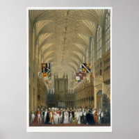 Innere der St. Georgs Kapelle, 1838 (farbige Litho