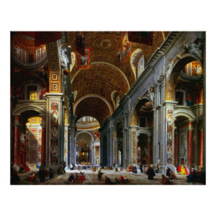 Innere des Petersdom, Rom Fotodruck