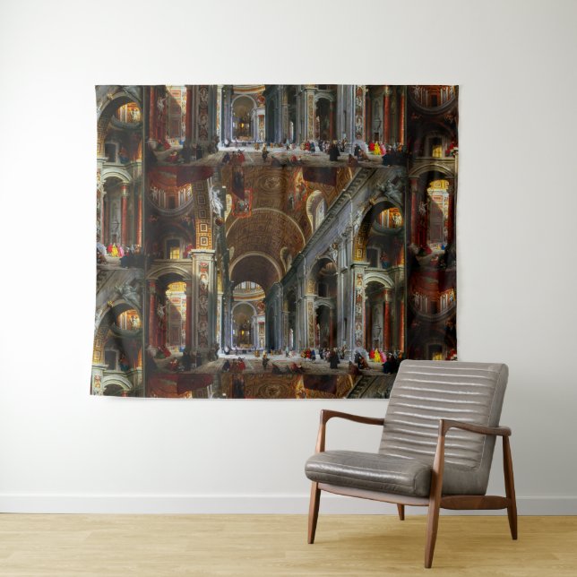 Innere des Petersdom, Rom Wandteppich (Beispiel (Horizontal))