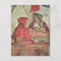 Innere eines Gasthauses, Detail der Backgammon-Spi