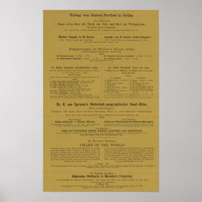 Innere historische geografische Atlas Poster (Vorne)