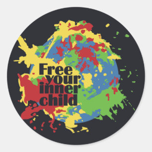 INNERE KINDERgewohnheitsaufkleber Runder Aufkleber