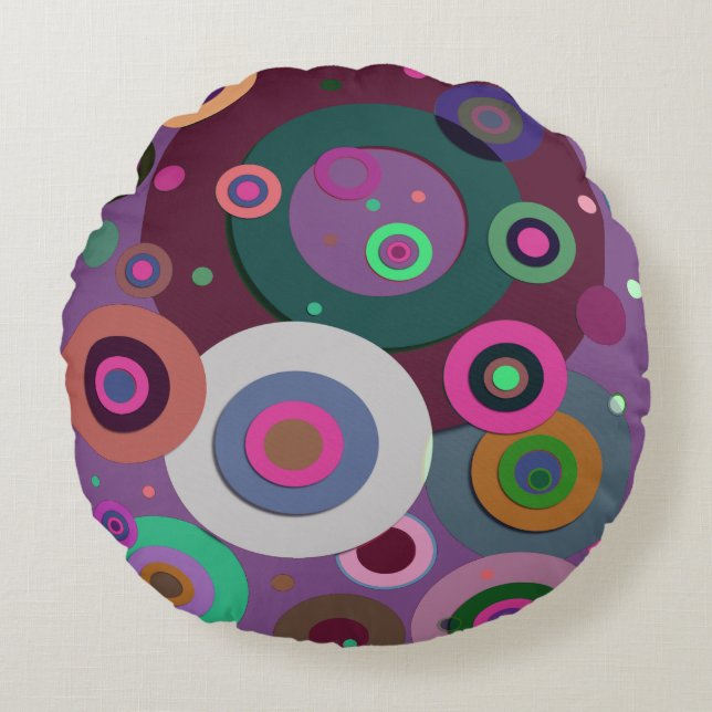 Innere Kreise #12 Rundes Kissen (Vorderseite)