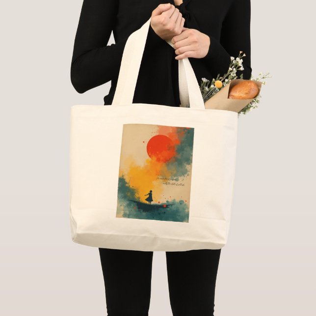 Innere Leidenschaft schmilzt die Kälte der Einsamk Jumbo Stoffbeutel (Vorderseite (Produkt))