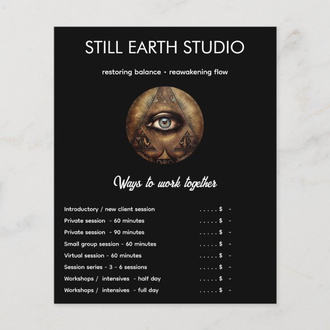 Innere Oracle | Drittes Auge Design Flyer (Vorne)