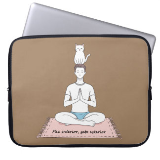 Innere Ruhe, äußere Katze Laptopschutzhülle