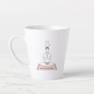 Innere Ruhe, äußere Katze Milchtasse
