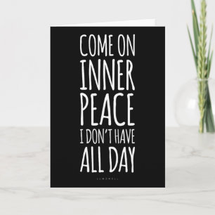 Innere Ruhe Meditation Yoga Liebhaber Geschenk. Lu Karte