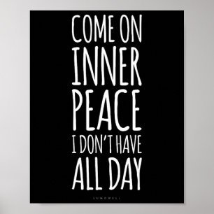Innere Ruhe Meditation Yoga Liebhaber Geschenk. Lu Poster
