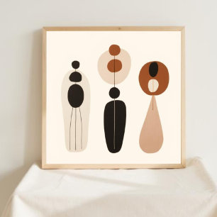 Innere Stille – Minimalistische feminine Linienkun Poster