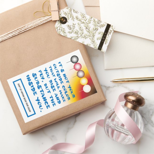 Innere Substanz einer externen Farbe Rechteckiger Aufkleber (Schenken)