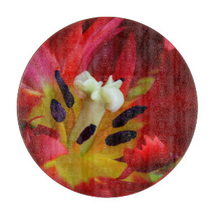 Innere Tulpe Papageientulpe Schneidebrett