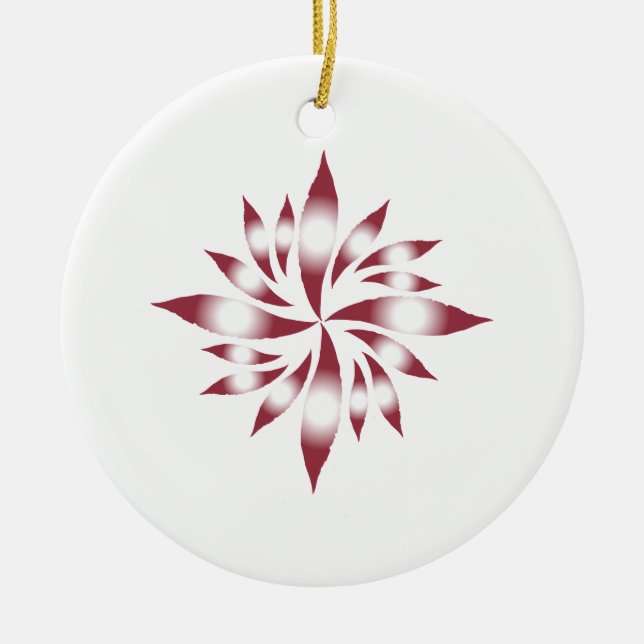 Innere Weihnachtsstern #11 Keramik Ornament (Vorne)