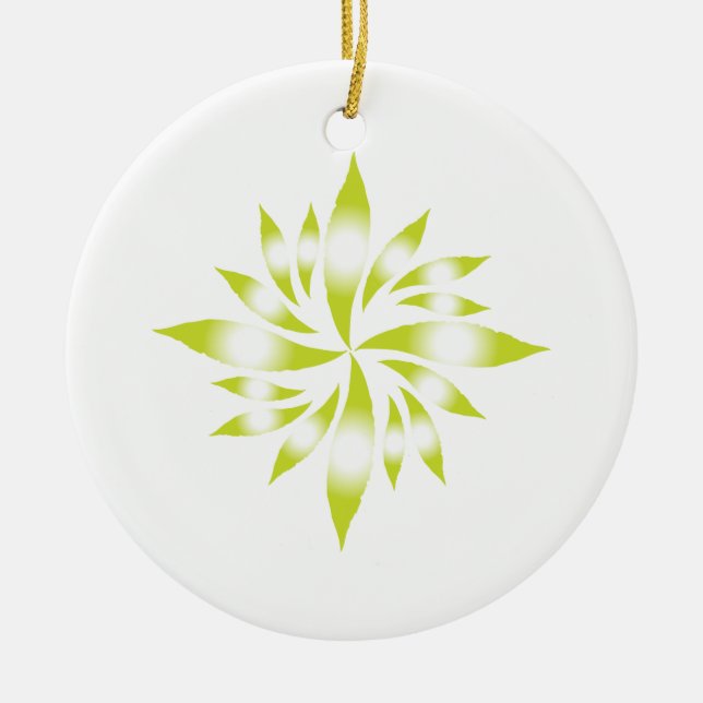 Innere Weihnachtsstern #6 Keramik Ornament (Vorne)