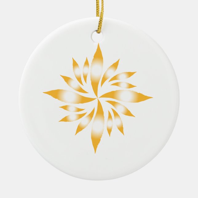Innere Weihnachtsstern #8 Keramik Ornament (Vorne)