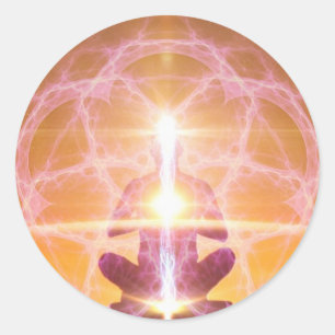 Innere Weltäußere Welten - Kundalini und Chakras Runder Aufkleber