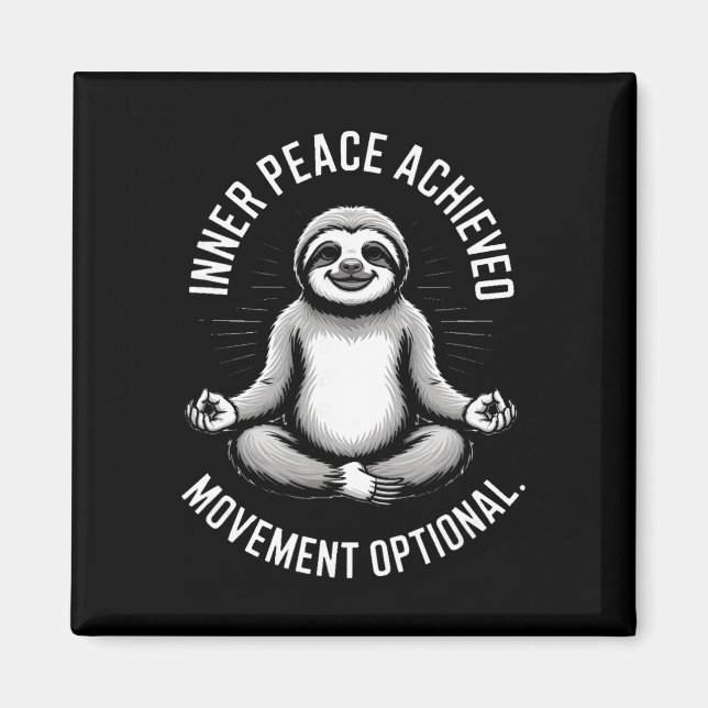 Innerer Frieden erreicht Bewegung Optional Yoga Fa Magnet (Vorne)