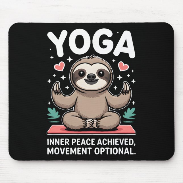 Innerer Frieden erreicht Bewegung Optional Yoga Fa Mousepad (Vorne)