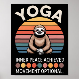 Innerer Frieden erreicht Bewegung Optional Yoga Fa Poster