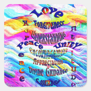 Innerer Frieden_ Quadratischer Aufkleber