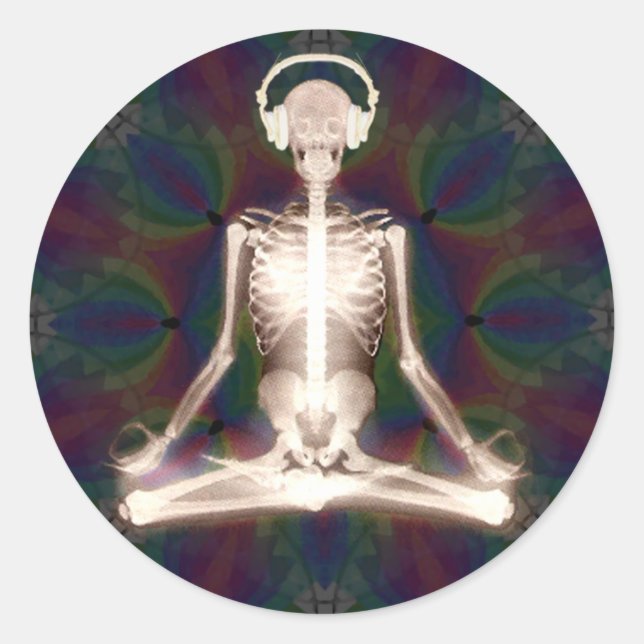 innerer Frieden Runder Aufkleber (Vorderseite)