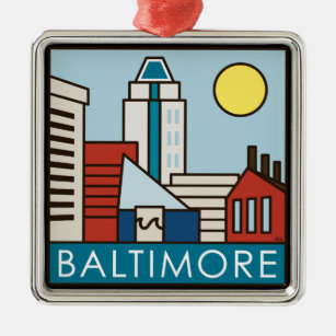 Innerer Hafen Baltimores Ornament Aus Metall