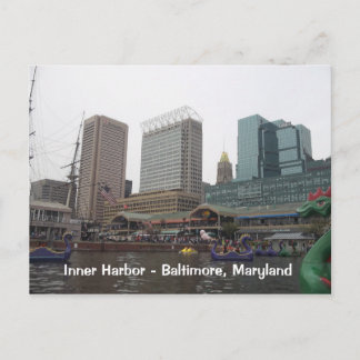 Innerer Hafen in Baltimore, Maryland Postkarte