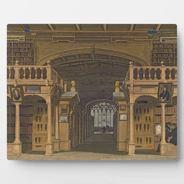 Inneres der Bodleian Library, Illustration Fotoplatte (Vorderseite)