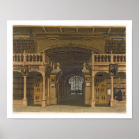 Inneres der Bodleian Library, Illustration