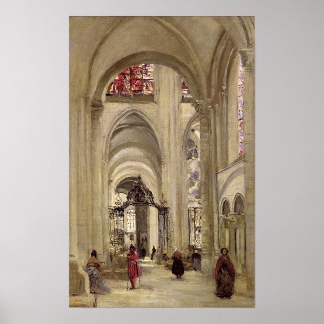Inneres der Kathedrale St. Etienne, Sens Poster (Vorne)