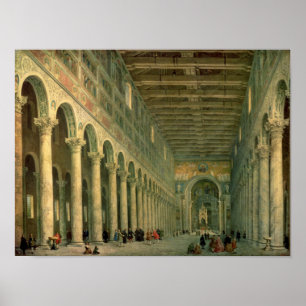 Inneres der Kirche San Paolo Fuori le Poster