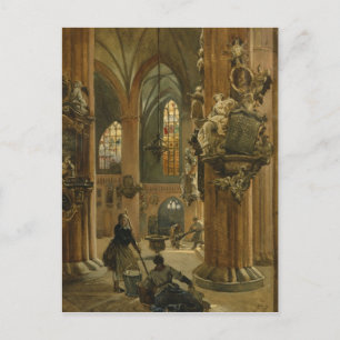 Inneres der Kirche St. Nikolaus, Berlin Postkarte