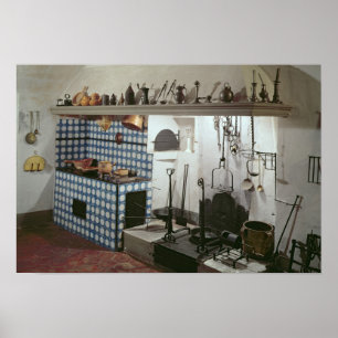 Inneres der Küche des Hotels de Cabris Poster