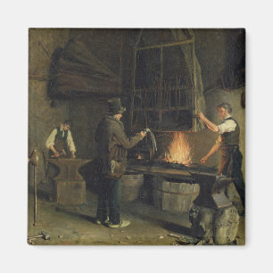 Inneres der Schmiede, 1837 Magnet