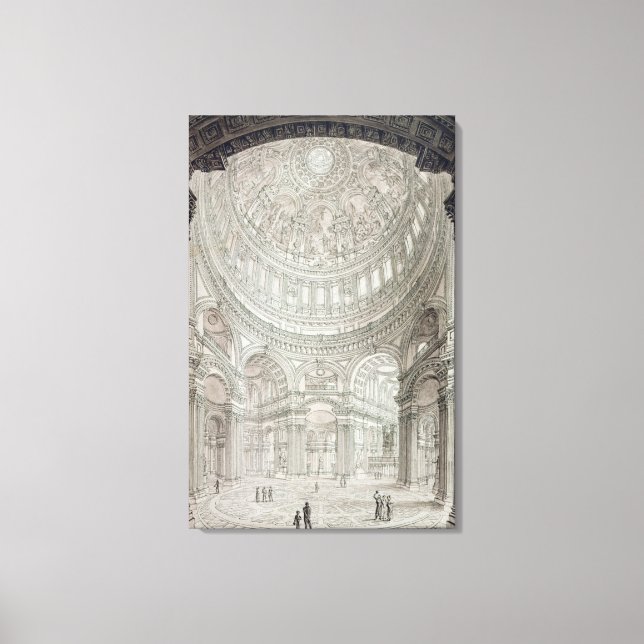Inneres der St. Paul's Cathedral, 1817 Leinwanddruck (Vorderseite)