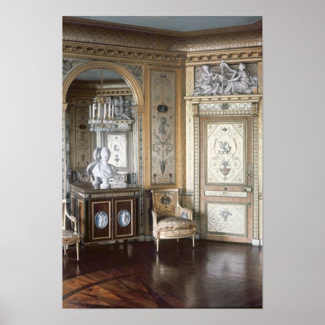 Inneres des Boudoir von Marie Antoinette Poster (Vorne)