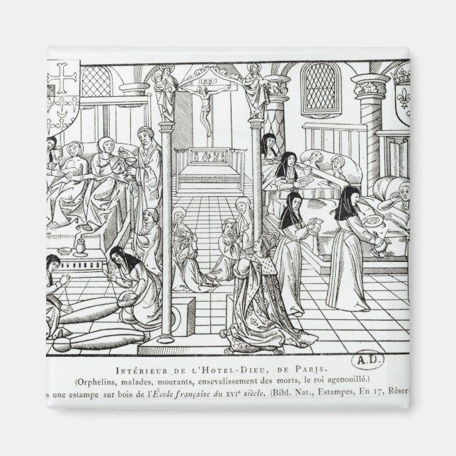 Inneres des Krankenhauses Dieu Magnet (Vorne)