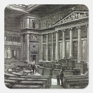 Inneres des Parlaments, Wien Quadratischer Aufkleber