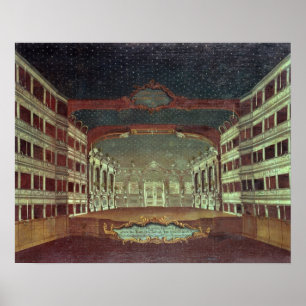 Inneres des San Samuele Theaters, Venedig Poster