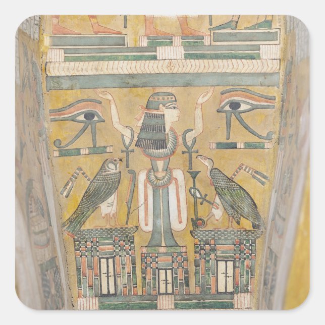 Inneres des Sarges von Imenemipet Quadratischer Aufkleber (Vorderseite)