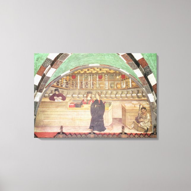 Inneres einer Apotheke Leinwanddruck (Vorderseite)