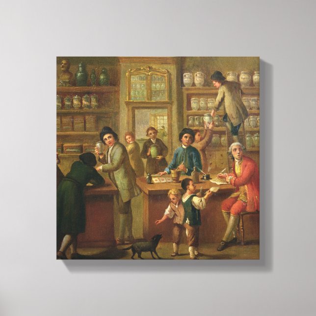 Inneres einer Apotheke Leinwanddruck (Vorderseite)